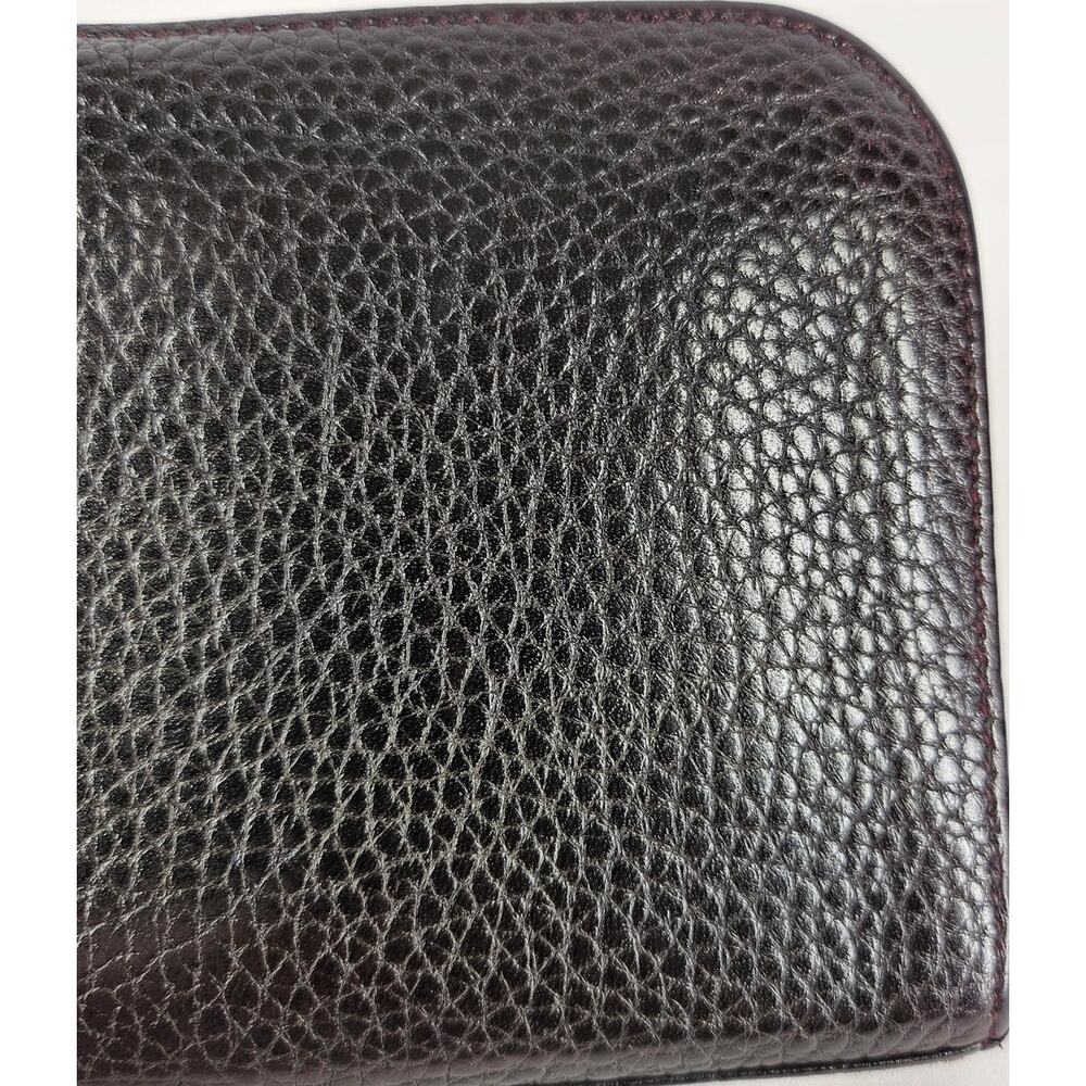 SAINT LAURENT PARIS DARK BROWN CONTINENTAL WALLET – GOLD ZIP – PEBBLED LEATHER - Picture 11 of 11